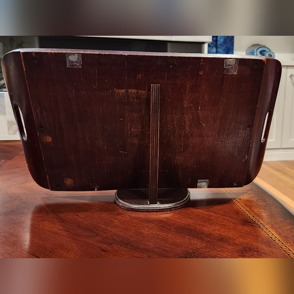 Vintage Inlaid Wood Tray with Butterfly Wings - Picture 15 of 16